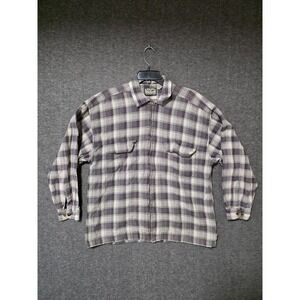 Vtg Zero Tolerance Weave Full Zip Front Plaid Flannel Grunge Skater Jacket XL